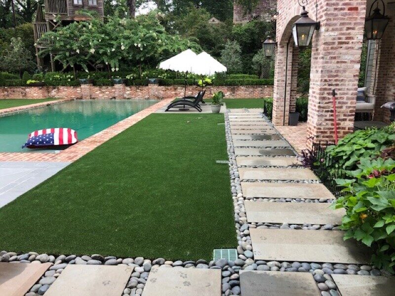 Artificial Turf 31 Lush artificial turf beside pool in bossier city