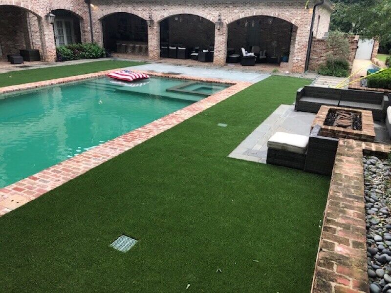 Artificial Turf 32 Poolside with artificial turf and patio in bossier city